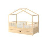 Bellamy Dream Nest House Bed 80x160 with Railings – Pine Wood - Mari Kali Stores Cyprus